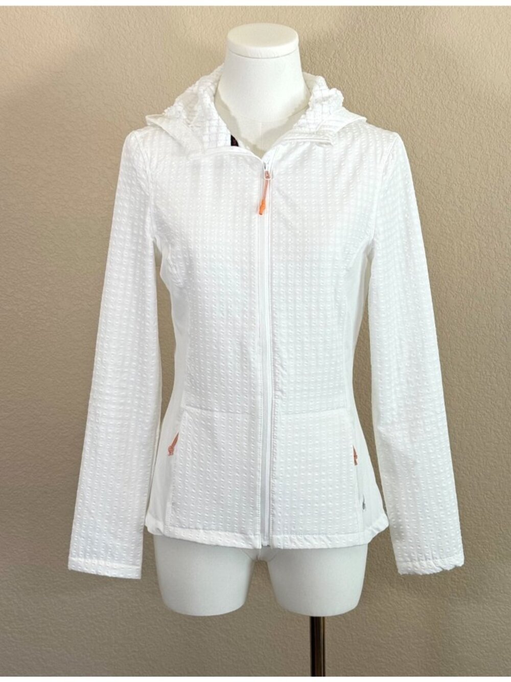 SPYDER Active Women's Full Zip Hooded Jacket White Lightweight